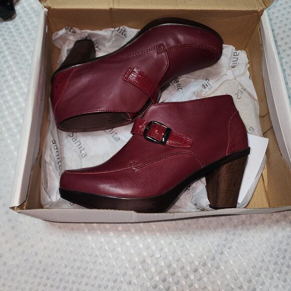 SANITA EUC WOMEN'S SIZE 38 eu. 7 US BLISS-BEVERLY ANKLE BOOTS SHOES - Picture 2 of 12